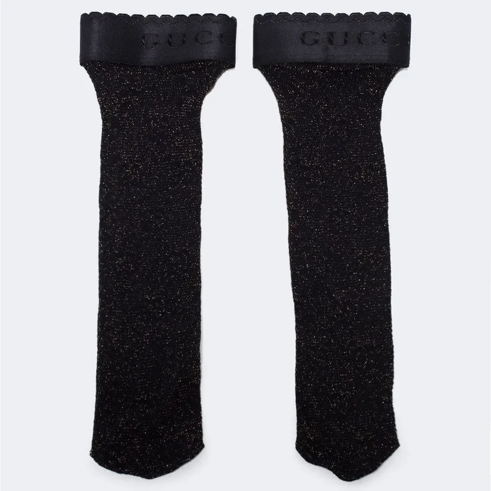 New with tags Gucci Black Socks with metallic threading